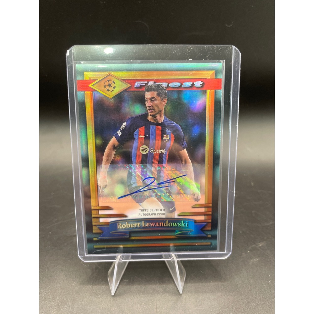 2022-23 Topps Finest Flashbacks Robert Lewandowski Auto /20 FC Barcelona #A-RL